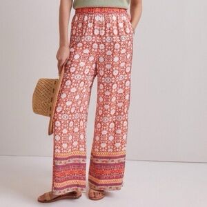 Anthropologie Vale Wide-Leg Pull On Pants Size Small